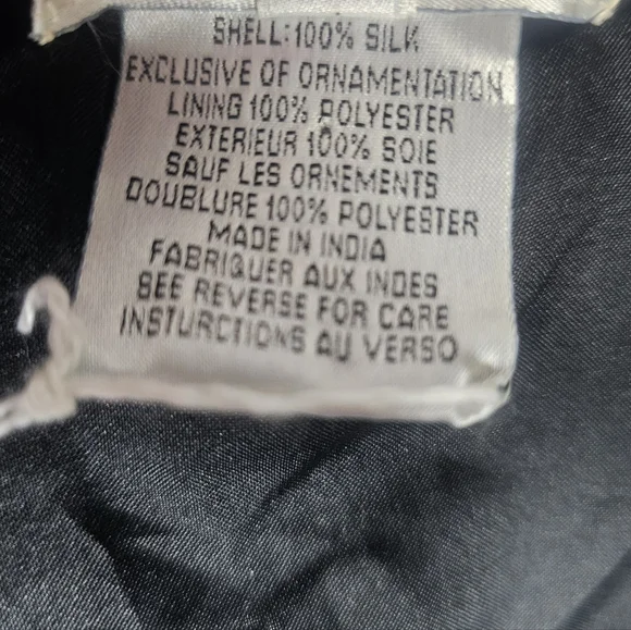 Papell Boutique Vintage 80s Black & Silver Beaded Sequin Silk Evening Jacket - Picture 13 of 13